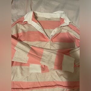 Cropped striped long sleeve